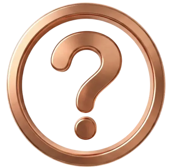 Signo de Pregunta Grande con material de Cobre